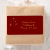 Étiquette Christmas Tree Silhouette shipping (En situation)