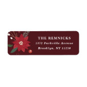 Étiquette Christmas Wreath Floral Holiday Address Label (Devant)