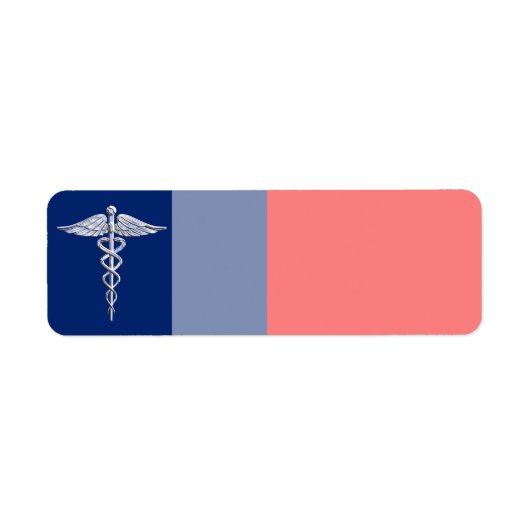 Étiquette Chrome Comme Caduceus Symbole Médicale Ligue Décor (Devant)