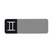 Étiquette Chrome comme Gemini signe Zodiac (Devant)