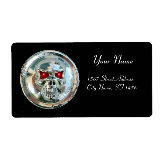 Étiquette CHROME SKULT Black (Devant)