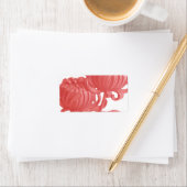 Étiquette Chrysanthème rose (En situation)