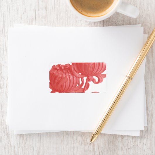 Étiquette Chrysanthème rose (En situation)