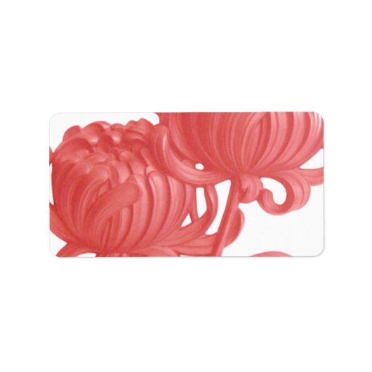 Étiquette Chrysanthème rose (Devant)