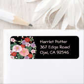 Étiquette Chrysanthemum & Sakura Art japonais (En situation)