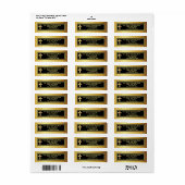 Étiquette Church Pastor Classy Gold et Black Business (Feuille entière)