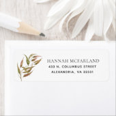 Étiquette Chute Foliage Aquarelle Botanique (En situation)