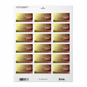 Étiquette Chute Glitzy Dandelion Adresse du Mariage (Feuille entière)