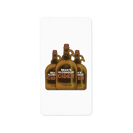 Étiquette Cidre de haricot (Devant)