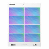 Étiquette Ciel arc-en-ciel doux (Feuille entière)