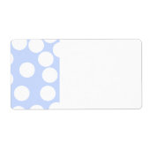 Étiquette Ciel bleu avec de grands points blancs. (Devant)