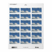 Étiquette Ciel bleu clair (Feuille entière)