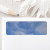 Étiquette Ciel bleu nuages (En situation)
