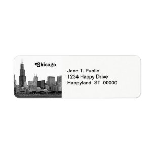 Étiquette Ciel de Chicago Gravé