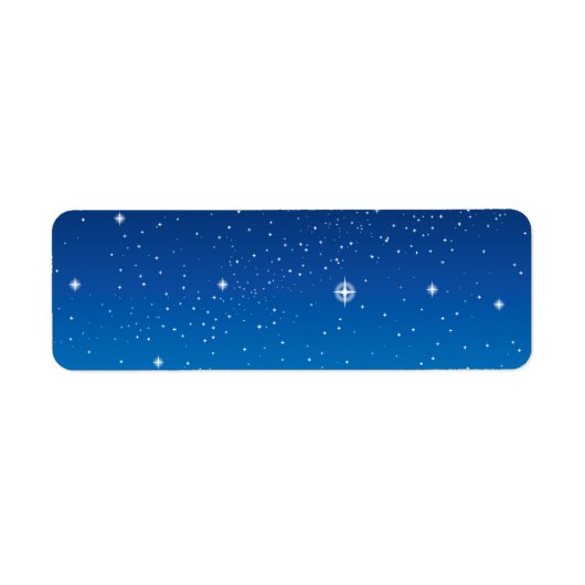 Étiquette Ciel nocturne étoilé bleu profond (Devant)