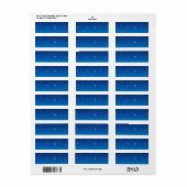 Étiquette Ciel nocturne étoilé bleu profond (Feuille entière)
