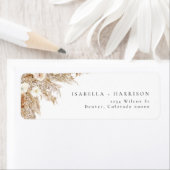 Étiquette CIERA Bohemian Pampas Grasse Adresse de retour (En situation)