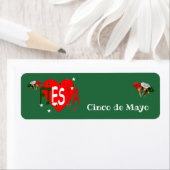 Étiquette Cinco de mayo, fiesta mexicaine (En situation)