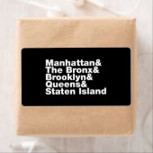 Étiquette Cinq Boroughs ~ New York (En situation)