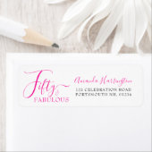 Étiquette Cinquante ans et Fabuleux Script Fête d'anniversai (En situation)