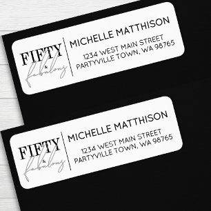 Étiquette Cinquante Et Incroyable Adresse De Retour Pour Les