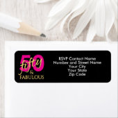 Étiquette Cinquante Fantastique Cinquantenaire Adresse de Re (En situation)