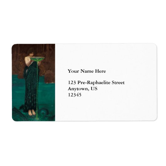 Étiquette Circe Invidiosa par Waterhouse (Devant)