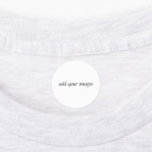 Étiquette circulaire en fer (1") Étiquettes de vêt (Apposé)