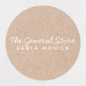 Étiquette circulaire Kraft simple et propre (Design 2)