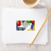 Étiquette Cirque Carnaval Personnalisé Anniversaire (En situation)