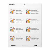 Étiquette Cirque Cuties (Feuille entière)