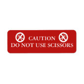 Étiquette Ciseaux Attention Ne pas utiliser de rouge d'inspi (Devant)