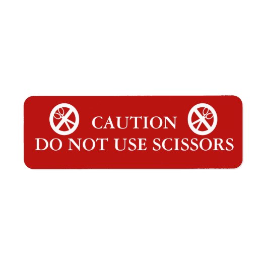 Étiquette Ciseaux Attention Ne pas utiliser de rouge d'inspi (Devant)