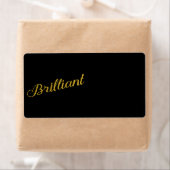 Étiquette Citation de Parties scintillant métalliques brilla (En situation)