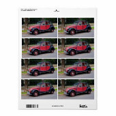 Étiquette Citroen 2 CV Charleston (Feuille entière)