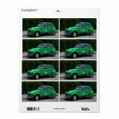 Étiquette Citroen 2 CV Sauss Ente (Feuille entière)