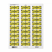 Étiquette Citron d'été noir jaune Adresse de retour (Feuille entière)
