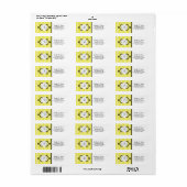 Étiquette Citron Meringue Doux Charme rayé Personnalisé (Feuille entière)