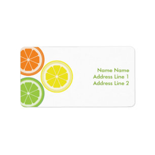 Étiquette Citron orange de chaux