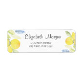 Étiquette Citrons à l'aquarelle  (Devant)