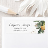 Étiquette Citrons Citrus Aquarelle en Fleurs (En situation)