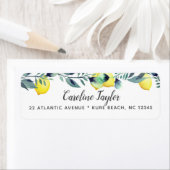 Étiquette Citrons et Eucalyptus Été Fête des mariées brillan (En situation)