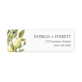 Étiquette Citrons et FEUILLES | Retour Mariage (Devant)