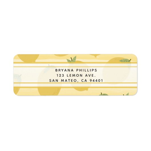 Étiquette Citrons jaunes Aquarelle Fruit été Fruit Frappe Fa (Devant)