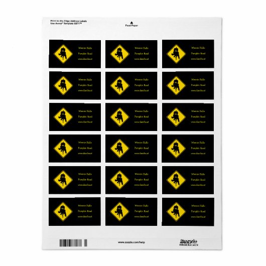 ÉTIQUETTE CITROUILLE ! (Feuille entière)