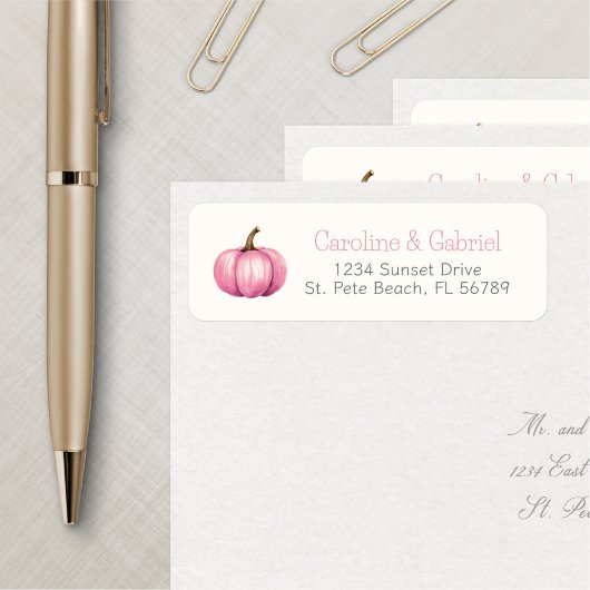 Étiquette Citrouille Automne Fille Douche Anniversaire