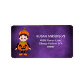 Étiquette Citrouille de la fête du costume pour enfants d'Ha (Devant)