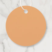 Étiquette citrouille et fleurs à l'automne Couleur (Dos)