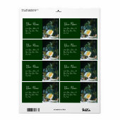 Étiquette CITROUILLE, FRUITS ET GLASSWARE Thanksgiving (Feuille entière)