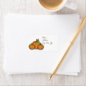 Étiquette Citrouille peint (En situation)